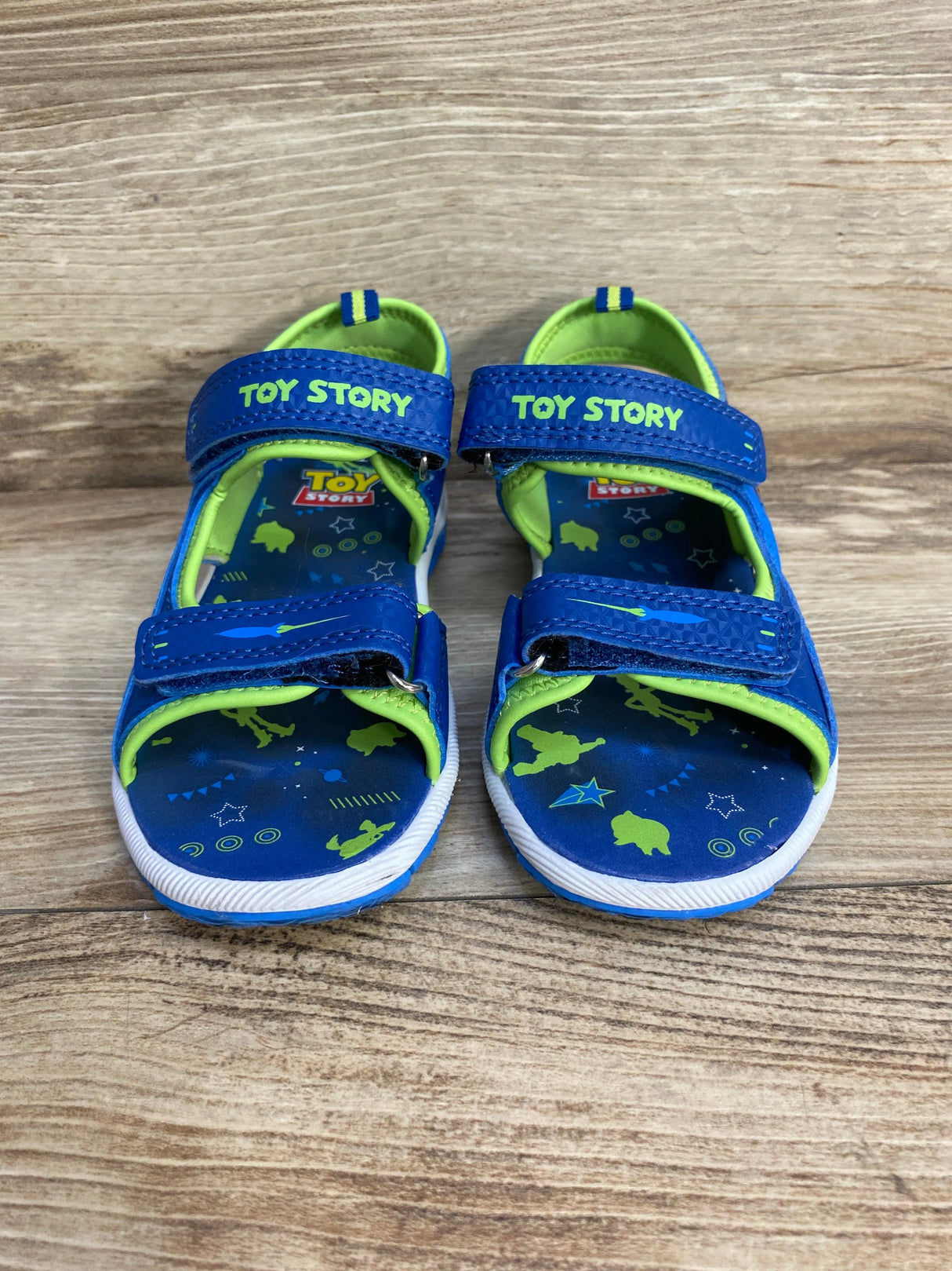 Toy Story Blue Sandals Woody & Buzz sz 11c