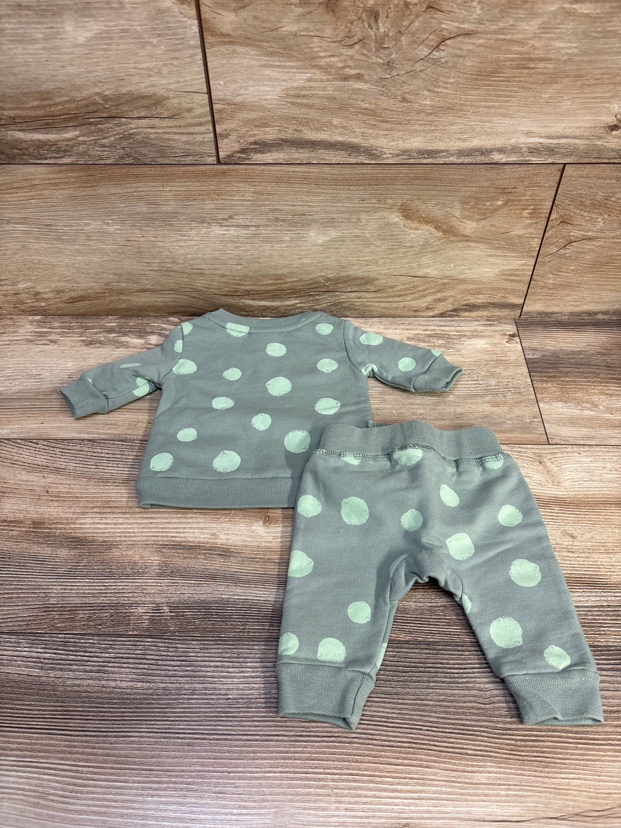 Starting Out 2pc Little One Sweatshirt & Pants Set Green sz Newborn