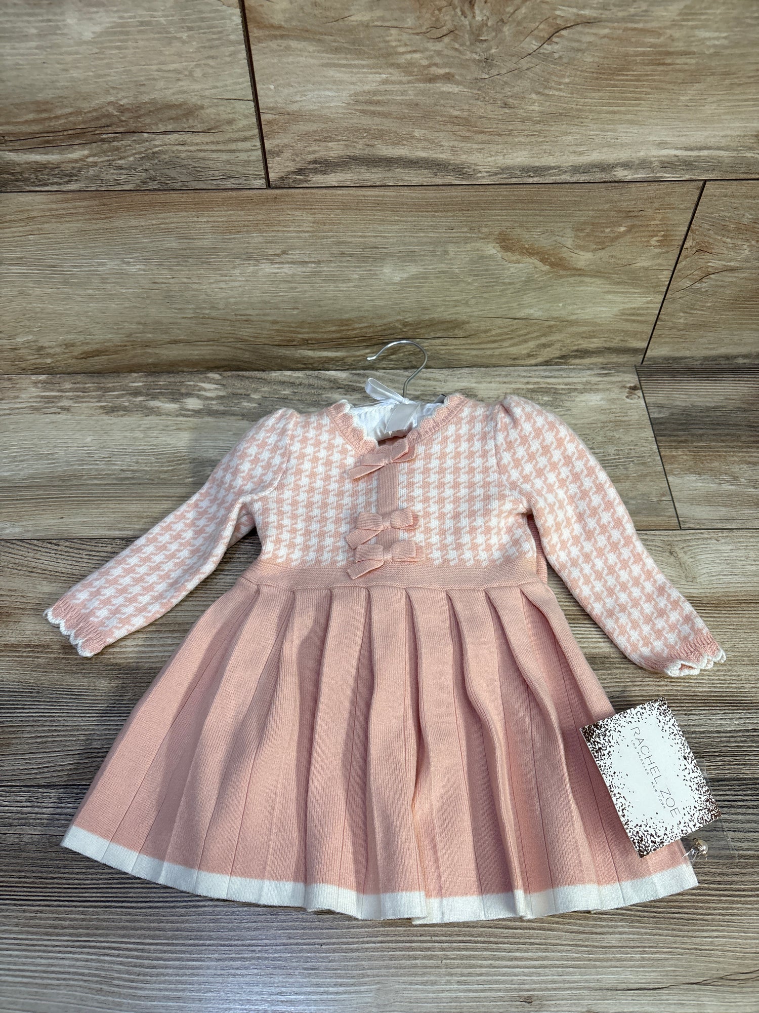 NEW Rachel Zoe 3pc Knit Dress, Hat, & Socks Pink sz 3-6m