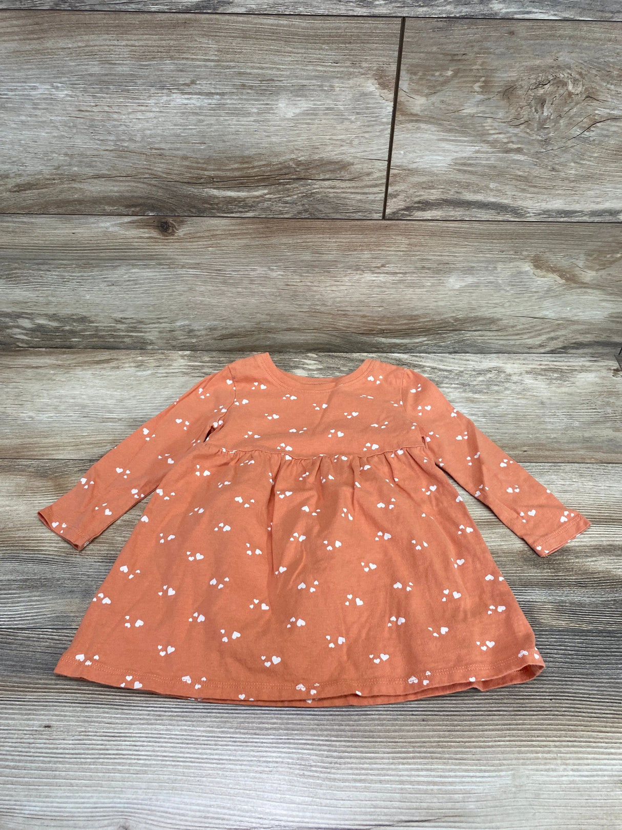 Old Navy Heart Print Dress Orange sz 18-24m - Me n Mommy To Be