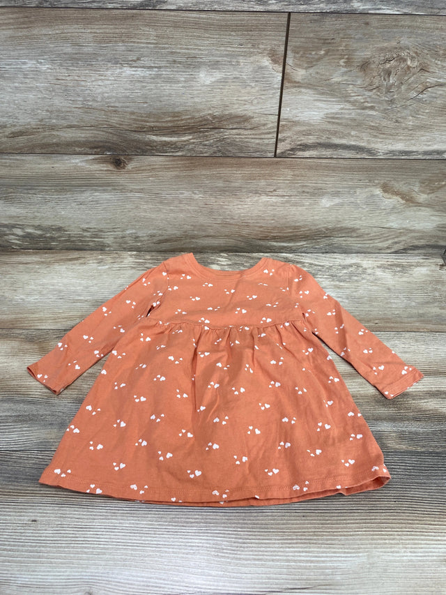 Old Navy Heart Print Dress Orange sz 18-24m - Me n Mommy To Be