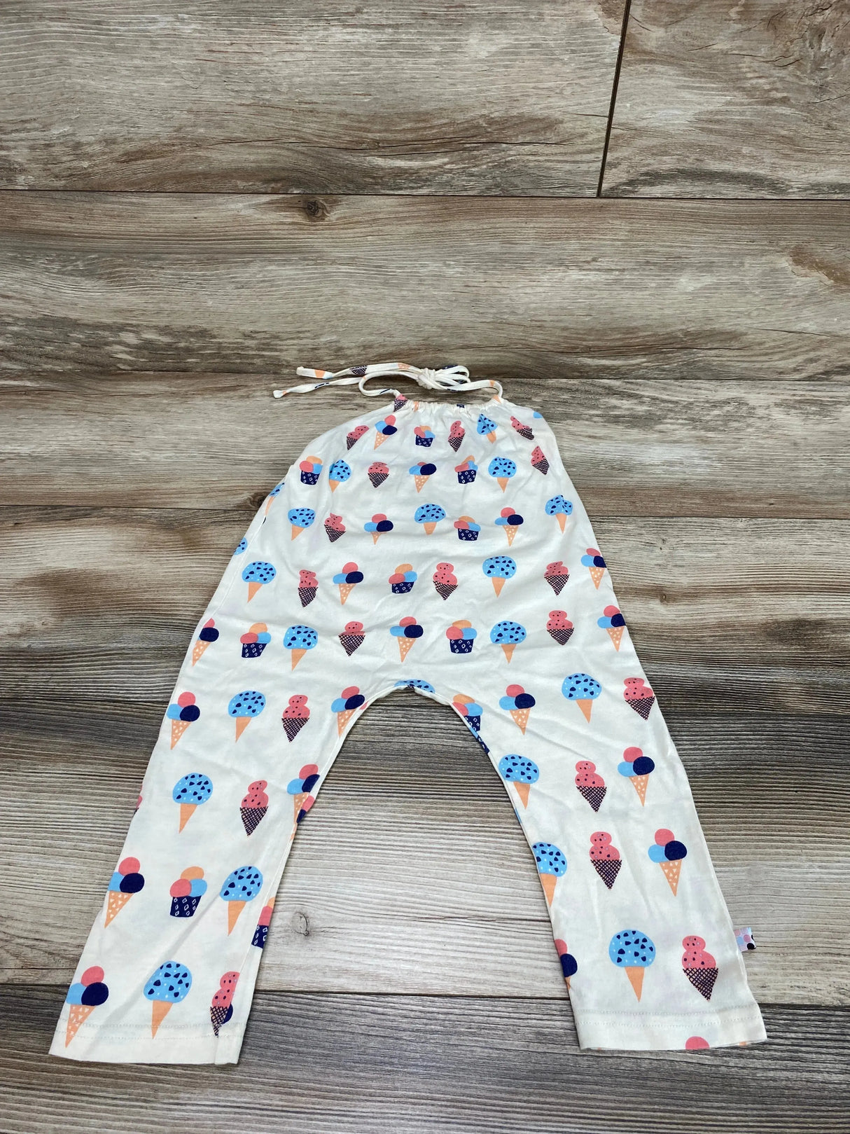 babysoy Ice Cream Print Halter Romper White sz 2T