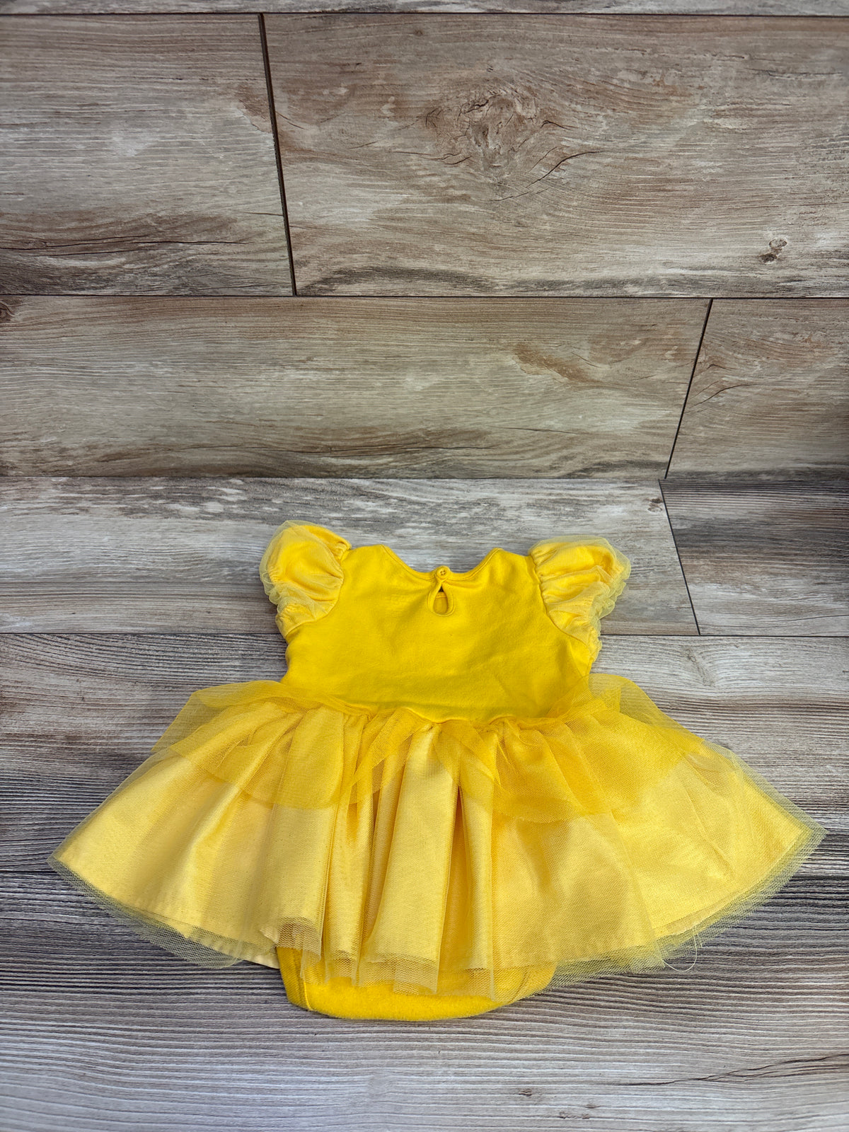 Disney Store Beauty & The Beast Tutu Bodysuit Yellow sz 18/24m