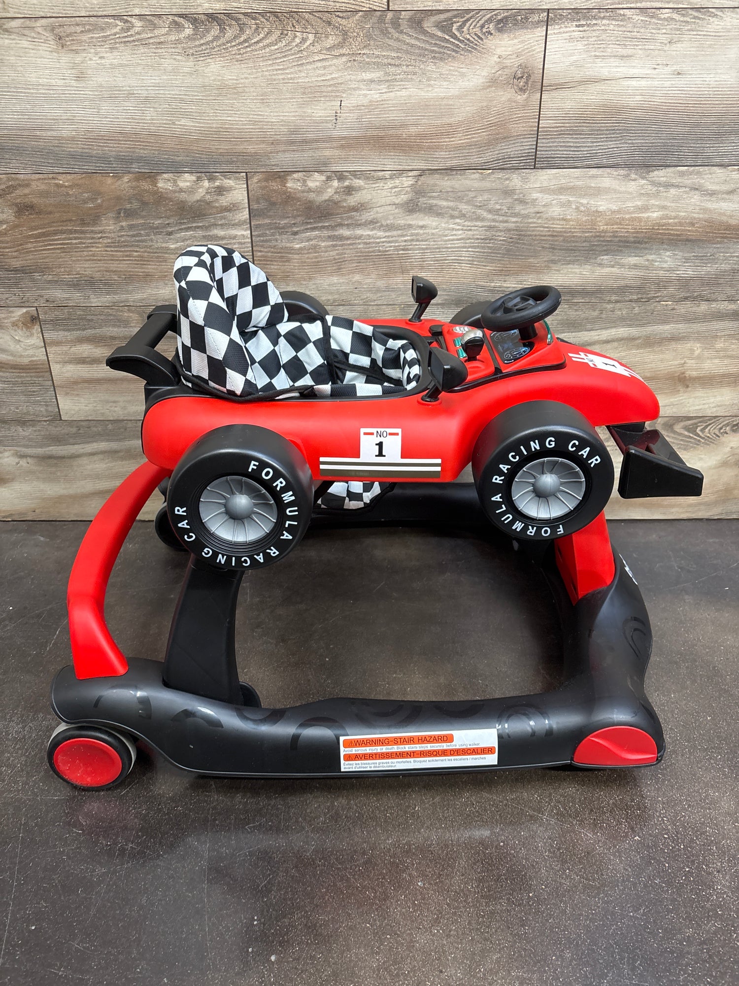 Baby Joy 4-in-1 Foldable Baby Activity Racecar Walker Red