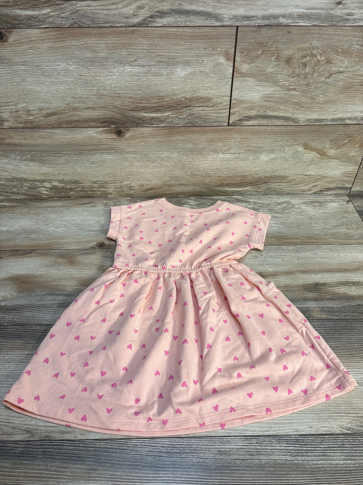 Cat & Jack Heart Print Dress Peach sz 4T