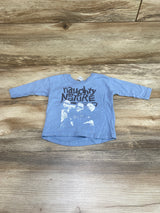 Cotton On Baby Naughty By Nature Shirt Blue sz 0-3m