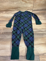 Little Sleepies Bamboo Convertible Sleeper in Emerald Green Plaid sz 3-6m