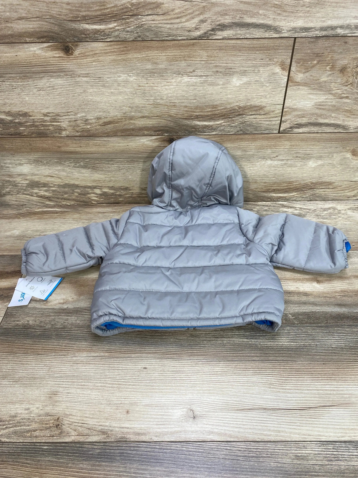 NEW Carter's Fleece Lined Puffer Jacket Grey sz 12m