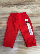 NEW Okie Dokie Cyber Red Drawstring Joggers sz 3m