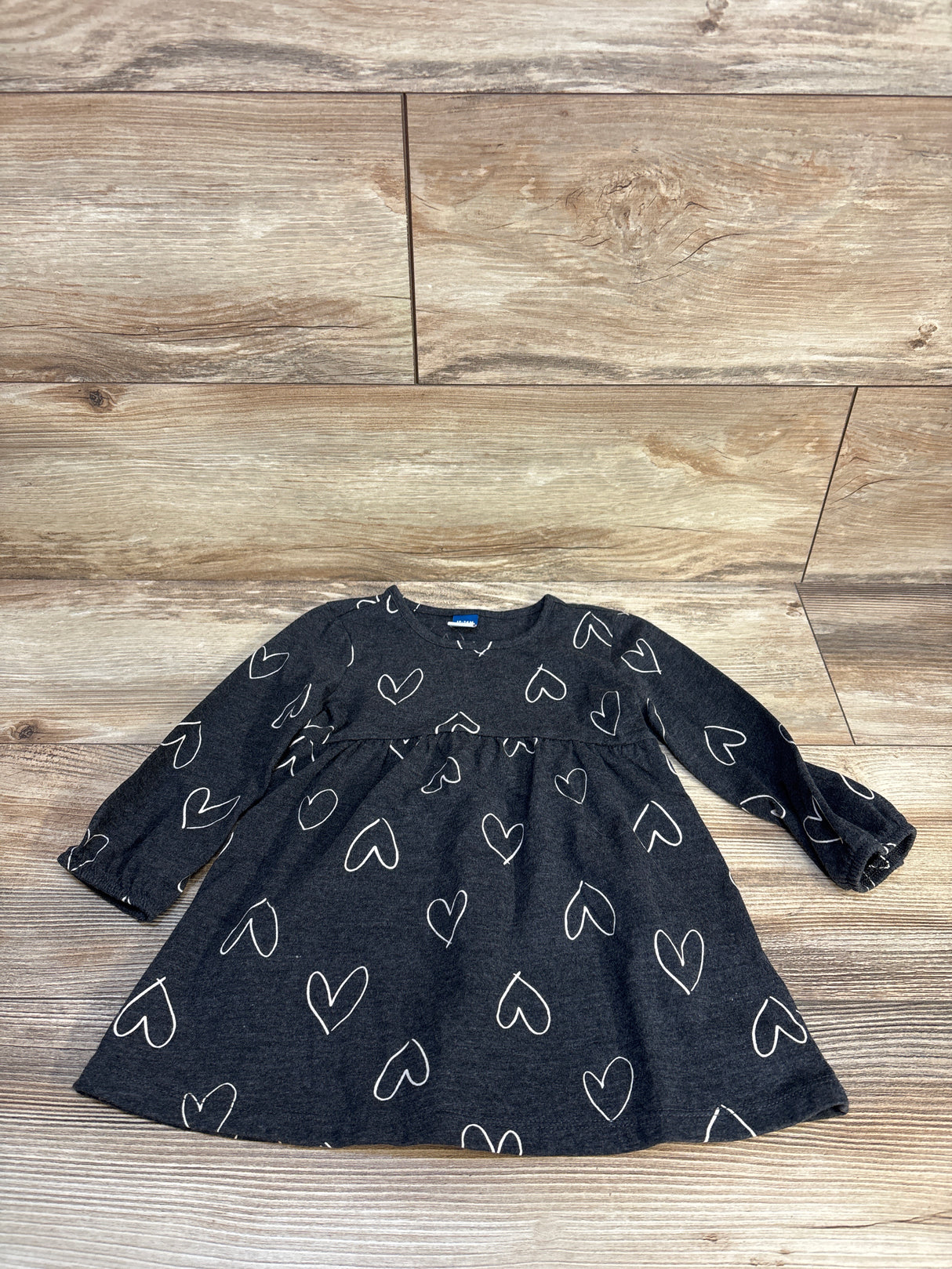 Old Navy Heart Print Dress Grey sz 18-24m