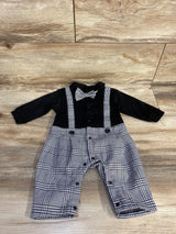 Hemarlsle Tweed Bow-Tie Coverall Black sz 3-6m