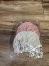 NEW 3pk Knit Bow Caps Pink sz 0-6m