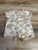 Carter's Dinosaur Shortie Romper White/Beige sz 3m