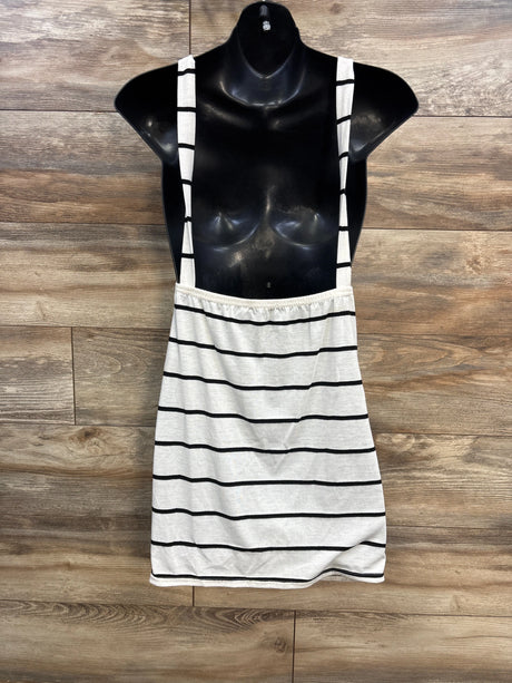 Boohoo Stripe Pinafore Dress White sz Medium - Me n Mommy To Be