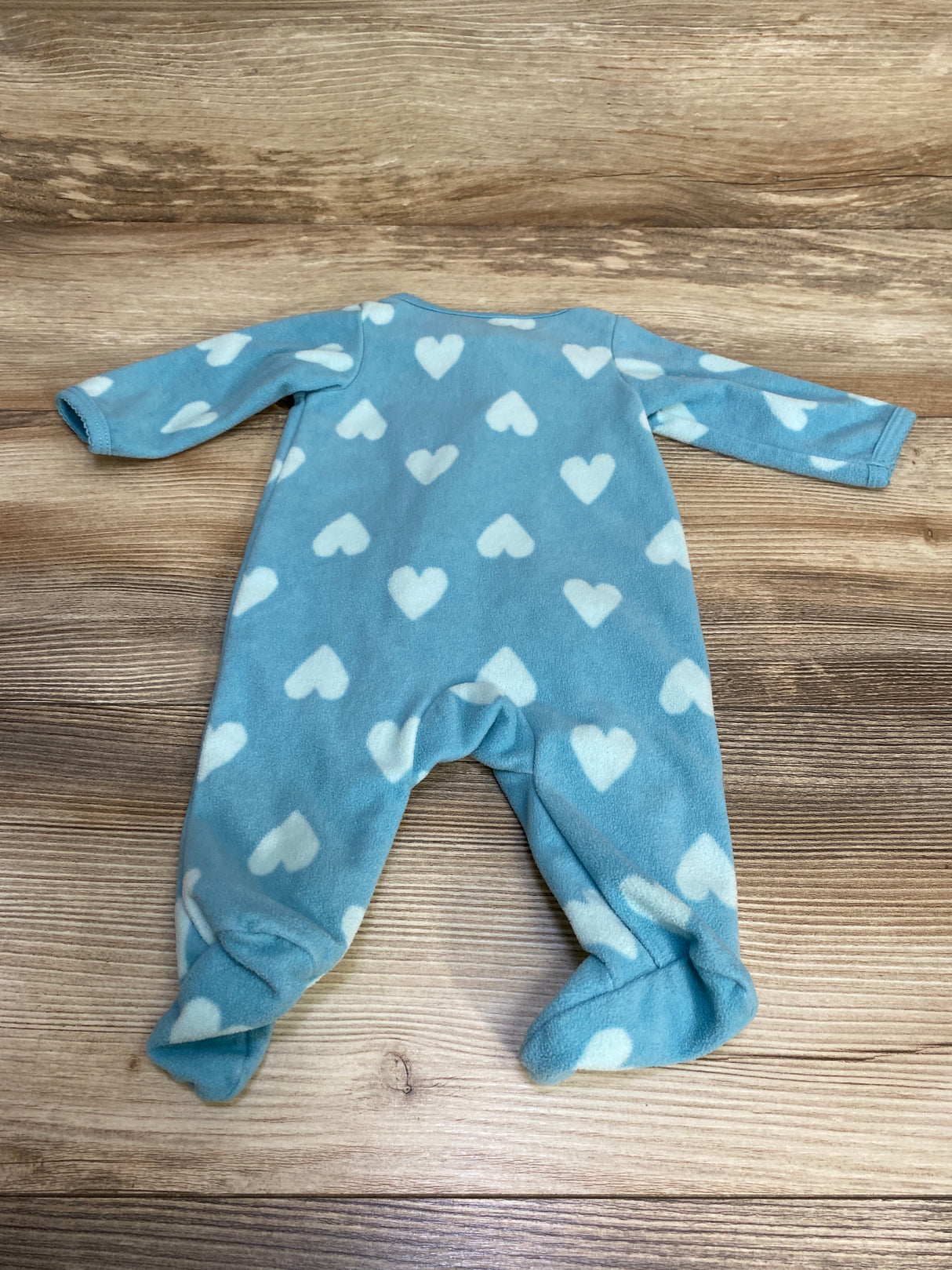 Carter's Heart Print Blanket Sleeper Blue sz Newborn