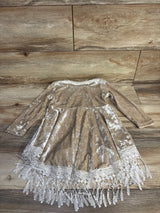 Indi Boho Velvet Dress in Beige sz 5T