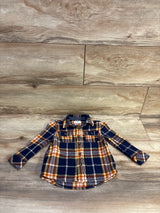 Dip Plaid Button-Up Flannel Navy sz 12-18m