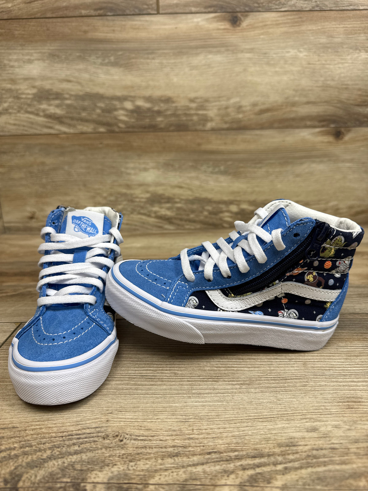 Vans Glow Cosmic Zoo Sk8-Hi Reissue Side Zip Shoes Blue sz 11c