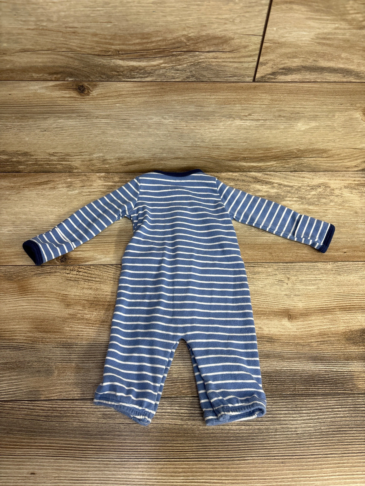 Carter's Striped Coverall Light Blue sz Newborn