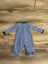 Carter's Striped Coverall Light Blue sz Newborn