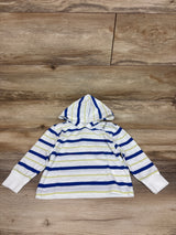 NEW Children's Place Striped Hooded Shirt White sz 12-18m