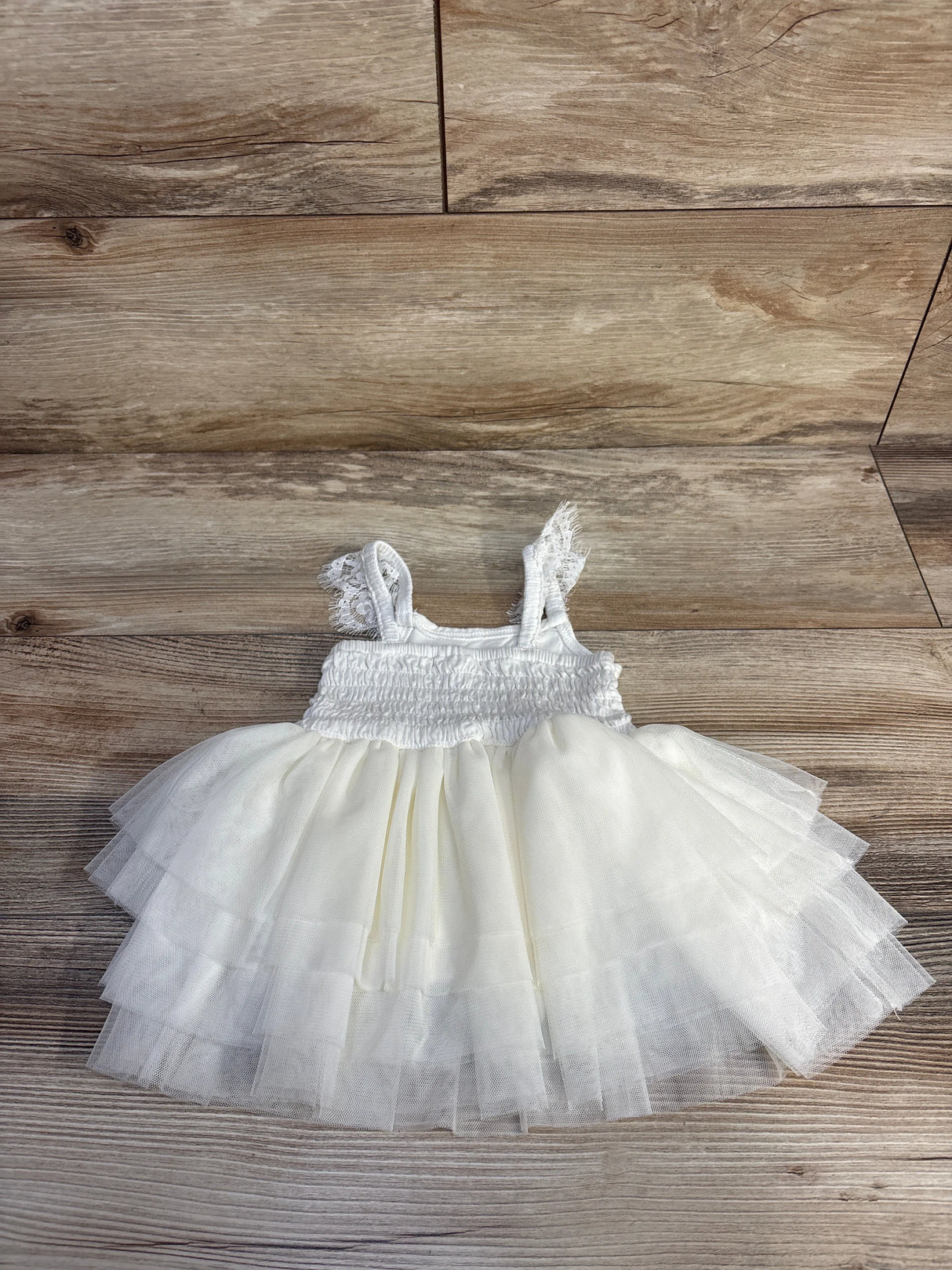 Milkberry Tank Bodysuit Tulle Dress Ivory sz 0-3m