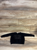 Rabbit Skins I'm The Chaos Pullover Sweatshirt Black sz 2T