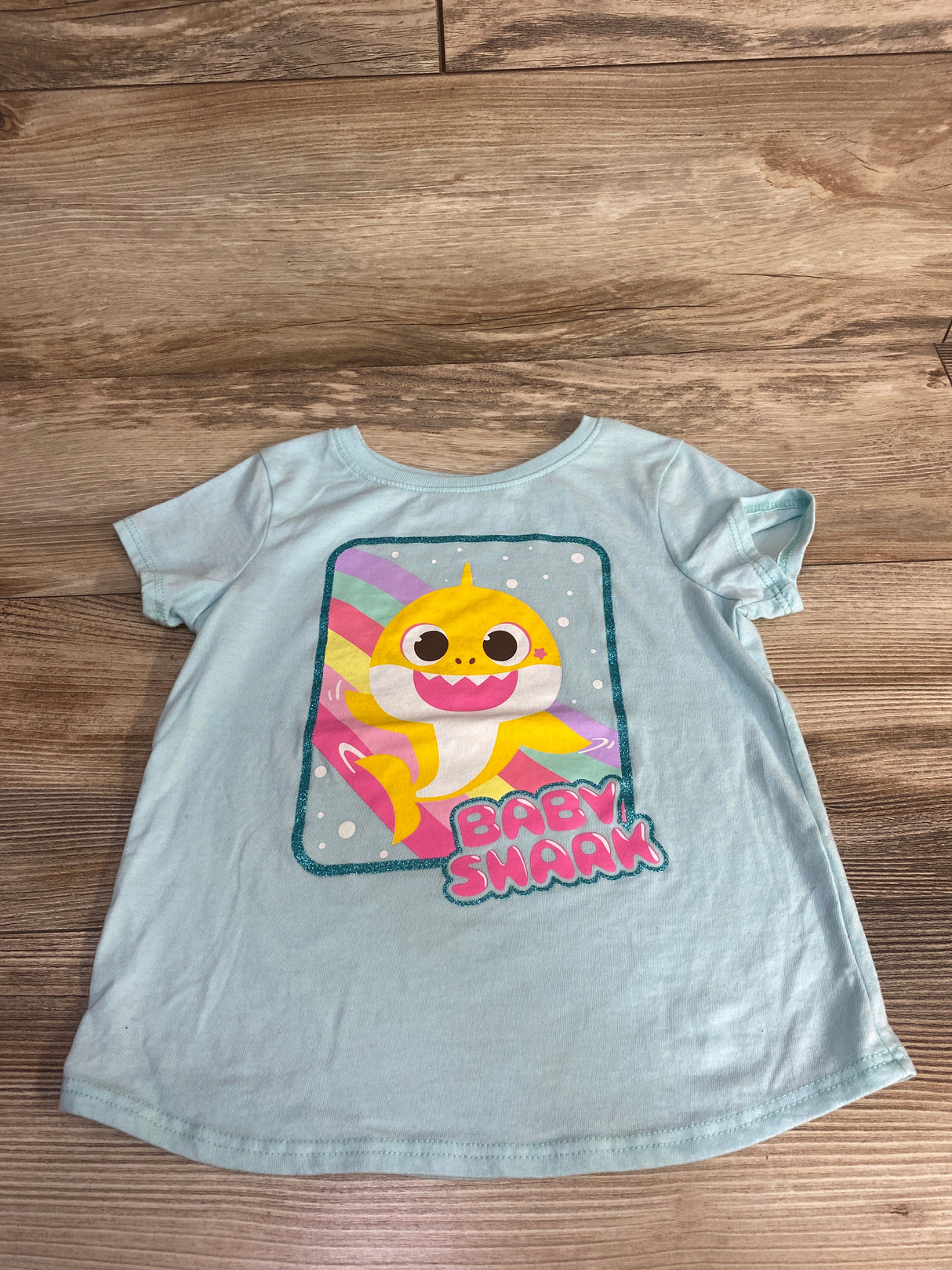 Jumping Beans Baby Shark Shirt Mint sz 5T