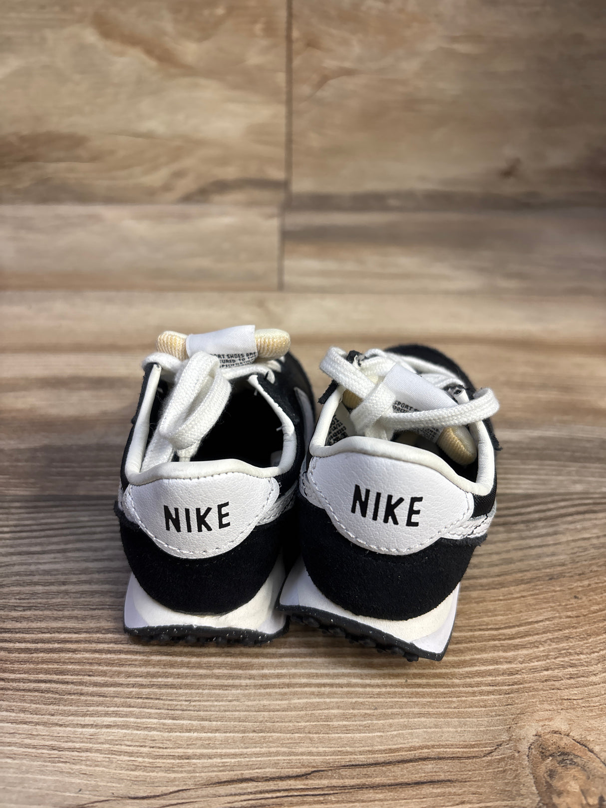 Nike Waffle Trainer 2 TD 'Black White' Sneakers sz 4c