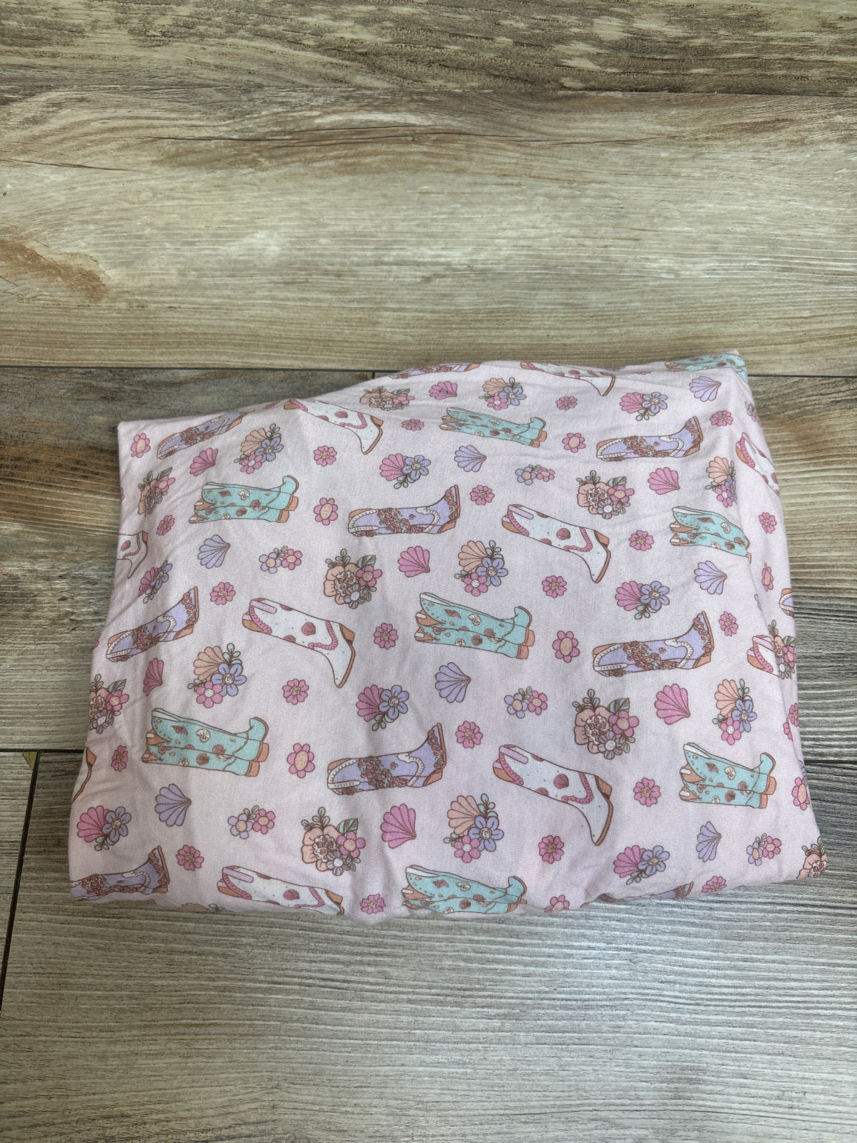 In My Jammers x Karissa Kay Abbott Fitted Bamboo Crib Sheet in Western Pink 52x28''