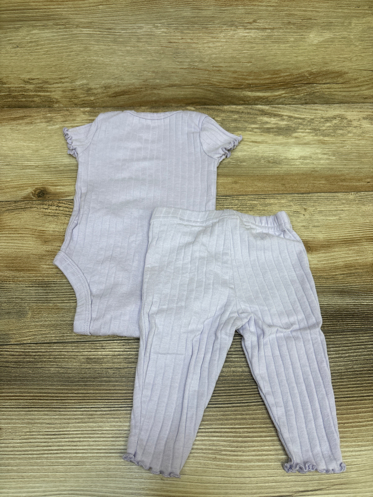 Carter's 2pc Ribbed Bodysuit & Pants Set Purple sz 3m