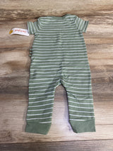 NEW Cat & Jack Striped Dino Romper Green sz 3-6m