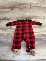 Carter's Buffalo Plaid Blanket Sleeper Red sz 3m
