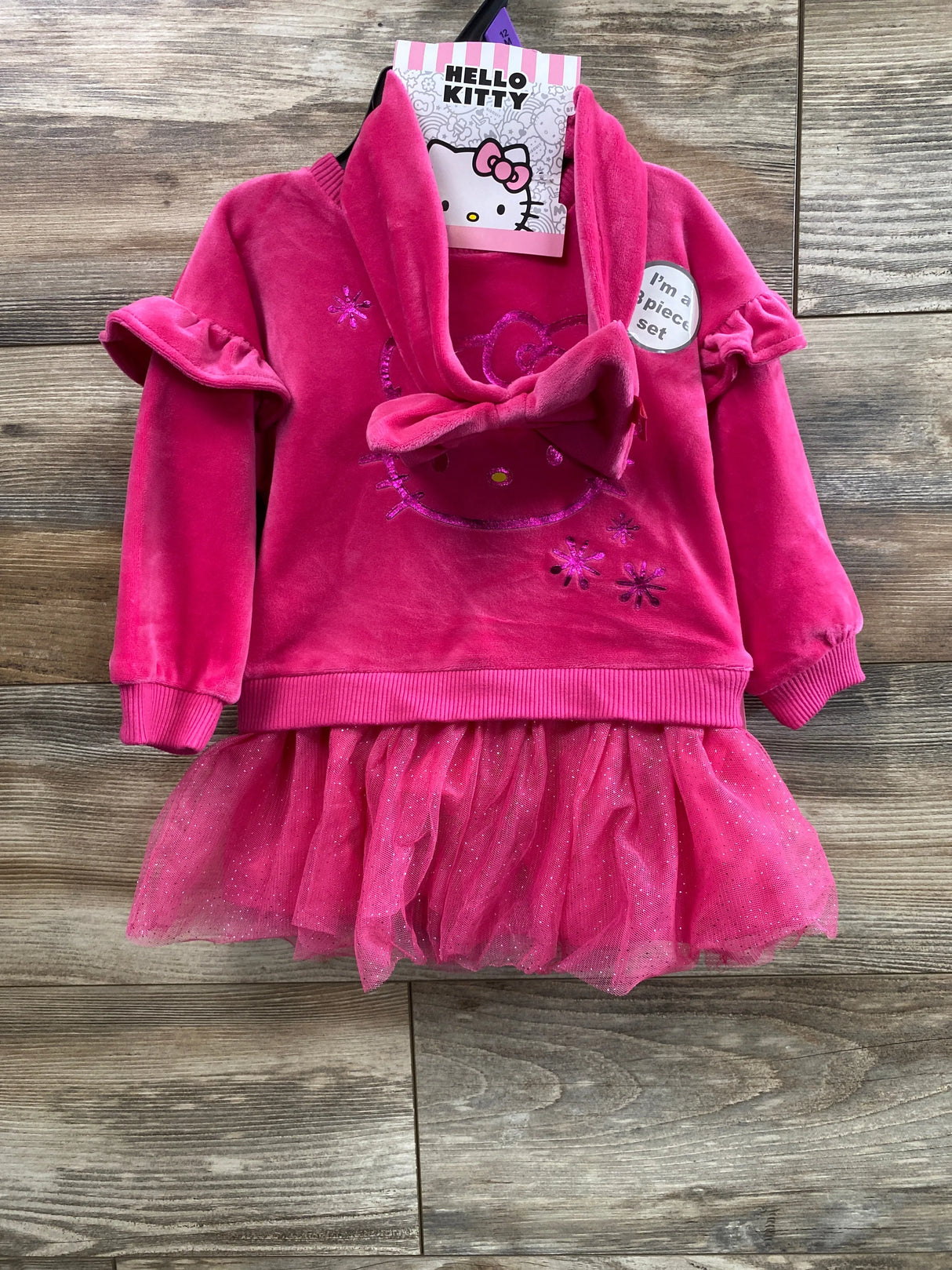 NEW Hello Kitty 3pc Tutu Dress Set Pink sz 12m