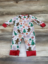 Clover Cottage Gingerbread Coverall White sz 6-12m