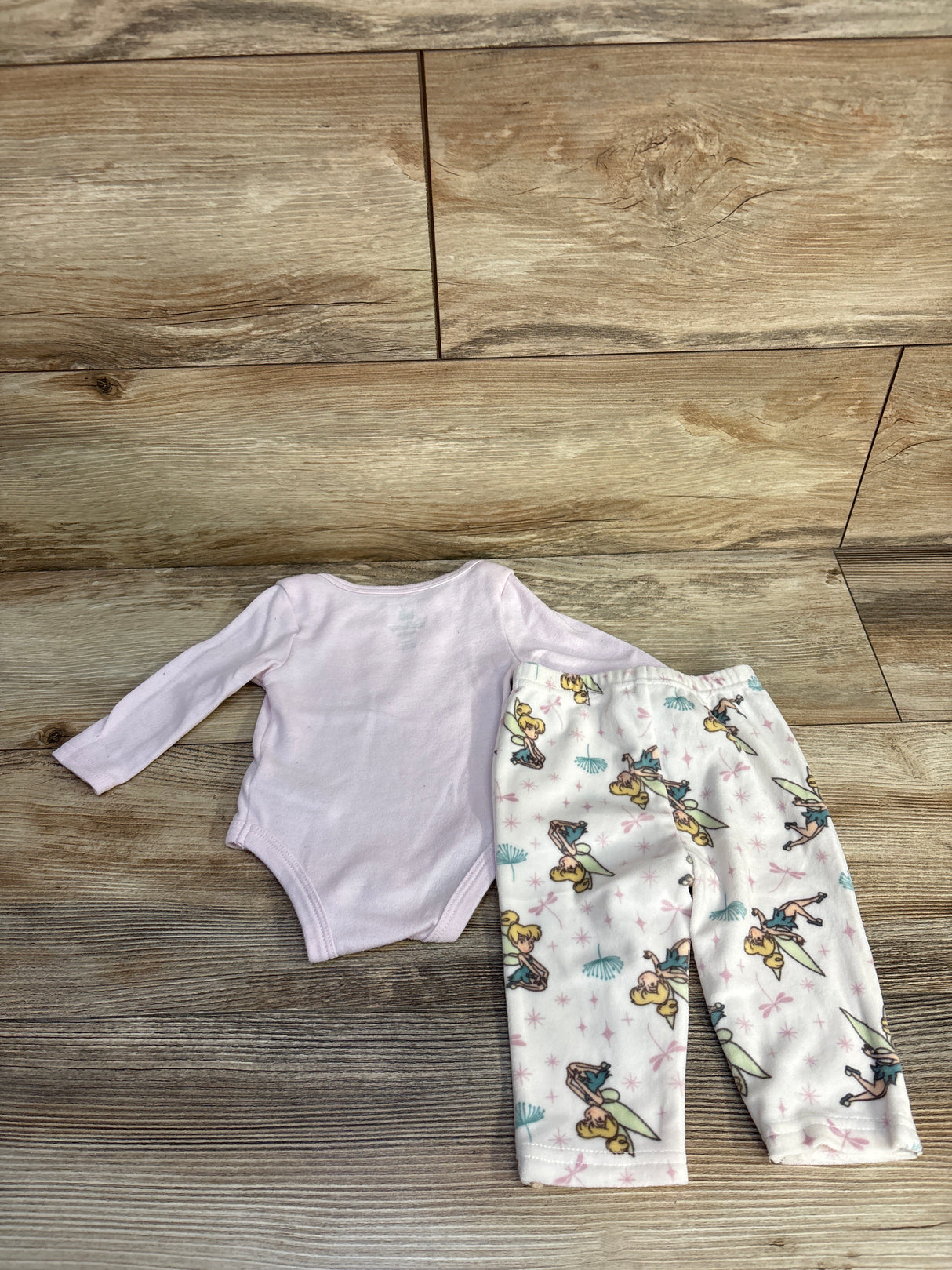 Disney Baby 2pc Tinker Bell Bodysuit & Pants Set Pink sz 0-3m