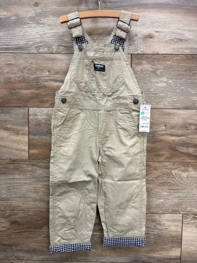 NEW Oshkosh Overalls Beige sz 4T - Me n Mommy To Be