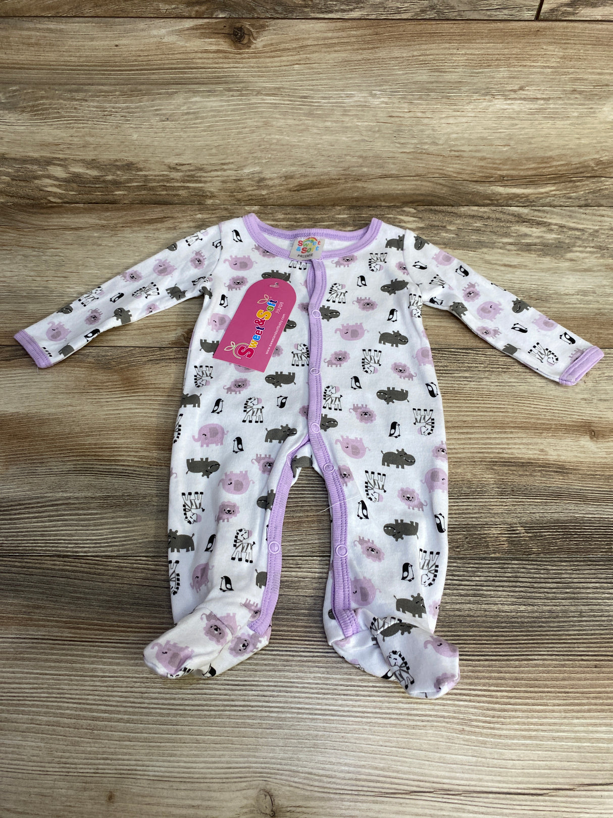 NEW Sweet & Soft Safari Sleeper White sz Preemie