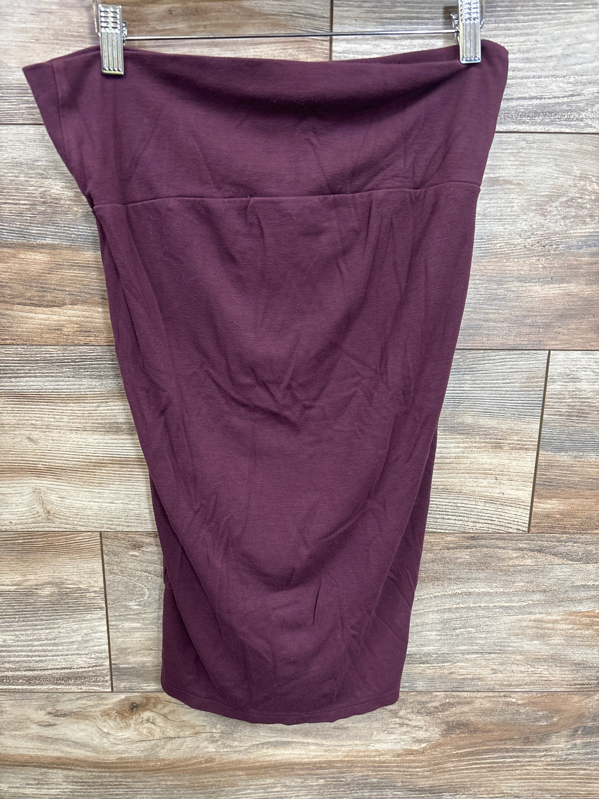 A Pea In The Pod Maternity Full Panel Skirt Burgundy sz Small