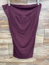 A Pea In The Pod Maternity Full Panel Skirt Burgundy sz Small