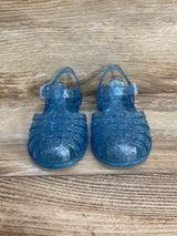 Jelly Fishermen Sandals Blue Glitter sz 11c