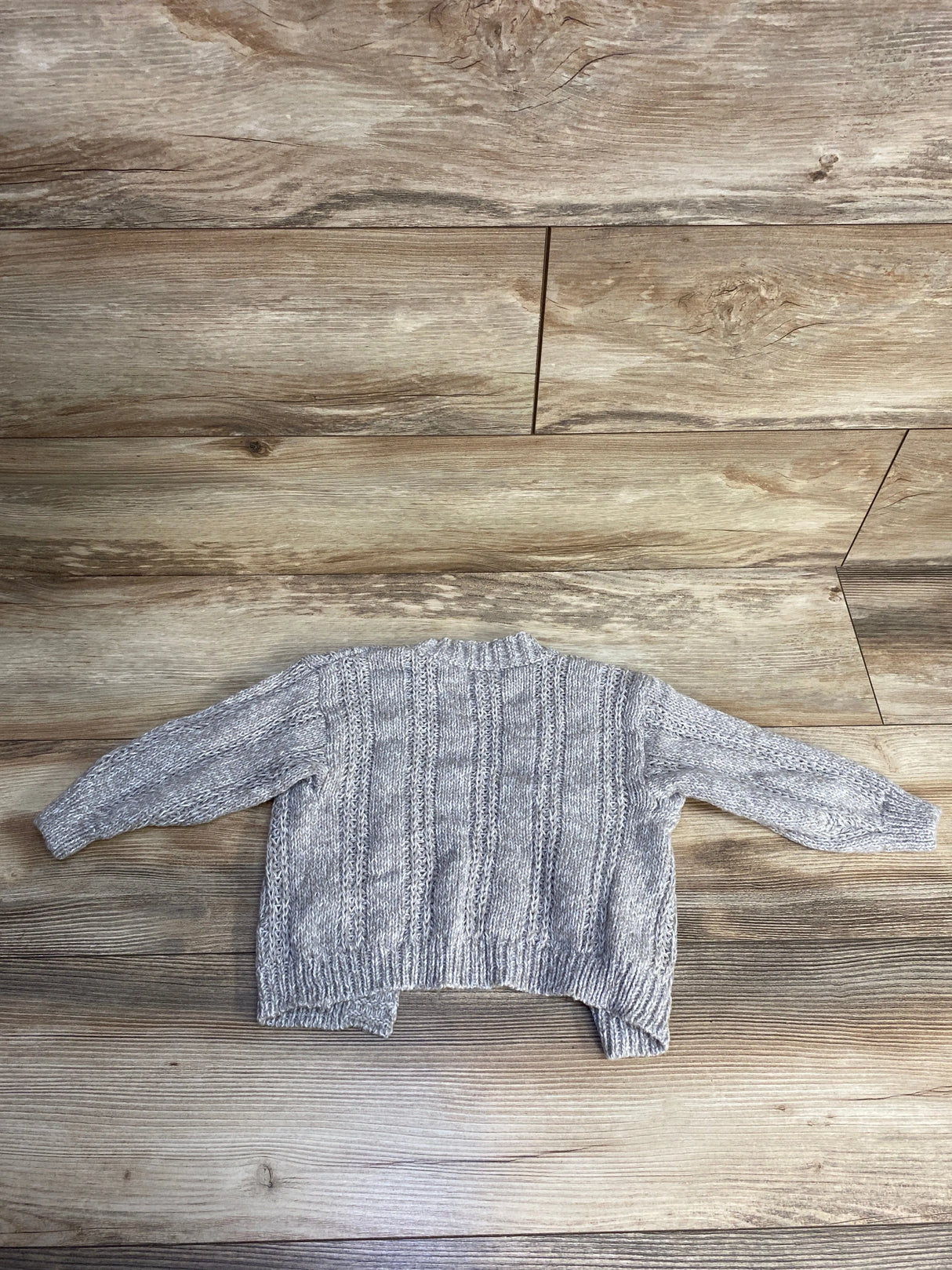 Cat & Jack Chunky Knit Open Cardigan Grey sz 18m