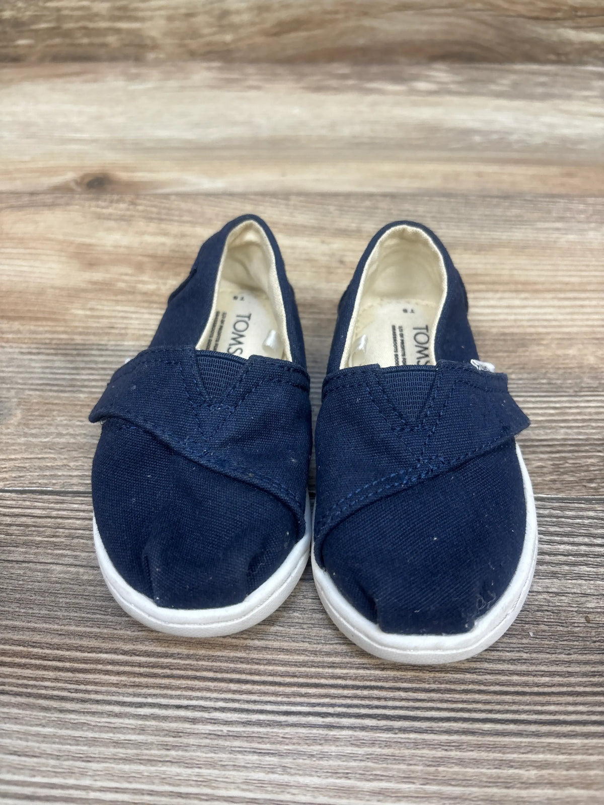 Toms Tiny Alpargata Shoes Navy sz 5c