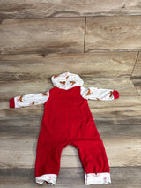 Its My First Christmas Hooded Coverall White sz 12-18m