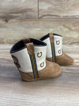 Boot Barn Luke Little Horseshoe Western Boots Cream sz 4c