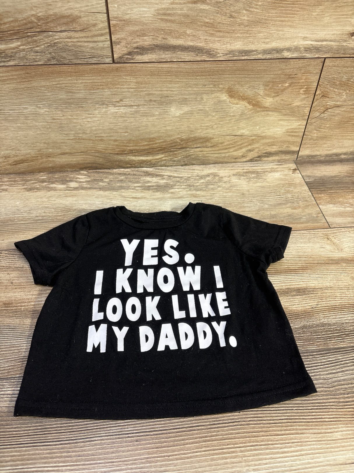 Shein I Know I Look Like My Daddy Shirt Black sz 2T