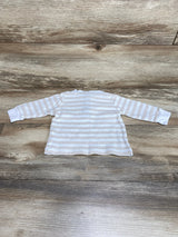 Isaac Mizrahi Henley Striped Shirt White sz 6-9m