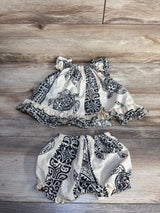 E&K Hawaiian 2pc Top & Shorts Set Ivory sz 12m