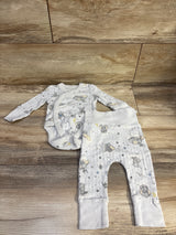 Disney Baby 2pc Dumbo Kimono Shirt & Pants Set Grey sz 0/3m