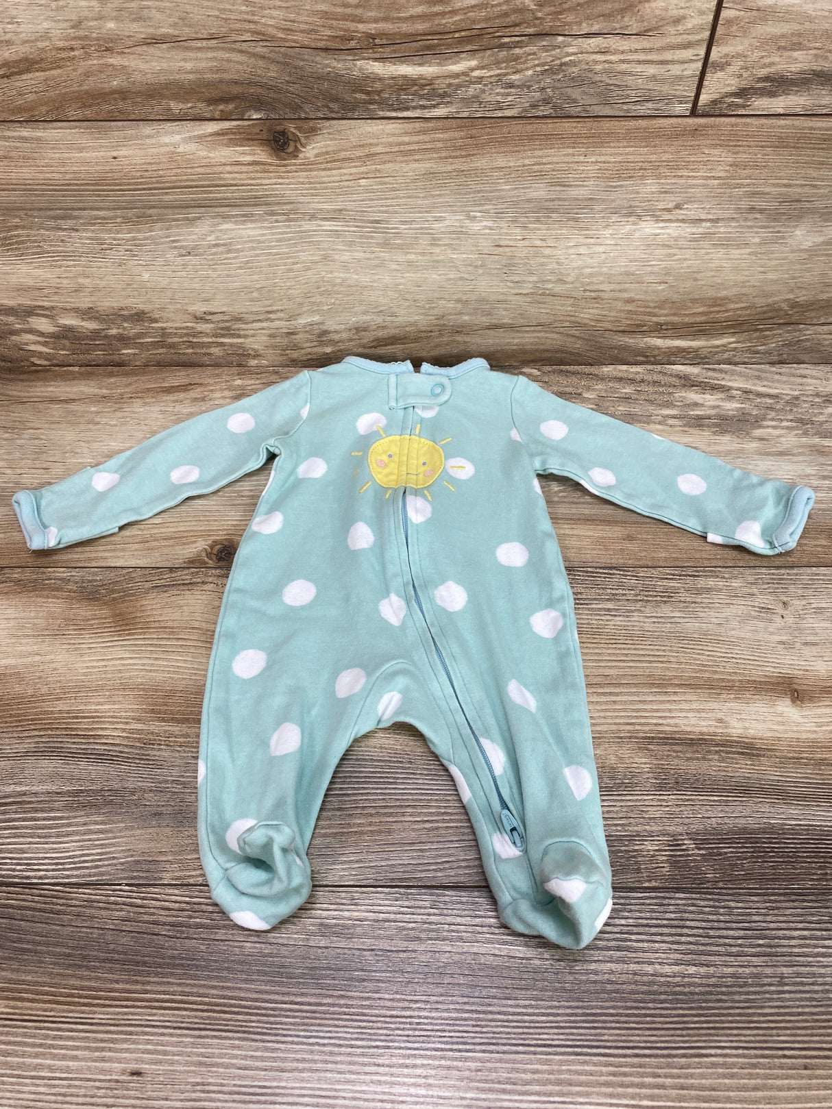 Just One You Polka Dot Sleeper Green sz Newborn